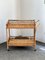 Bar Cart in Wood and Rattan, 1960s 4