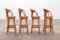 French Bohemian Style Swivel Bar Stools with Bamboo Frames, 1960, Set of 4 4