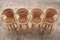 French Bohemian Style Swivel Bar Stools with Bamboo Frames, 1960, Set of 4 3