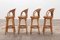 French Bohemian Style Swivel Bar Stools with Bamboo Frames, 1960, Set of 4, Image 14