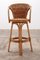 French Bohemian Style Swivel Bar Stools with Bamboo Frames, 1960, Set of 4 9