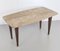 Vintage Beech Coffee Table with Pink Travertine Top by Paolo Buffa, 1950s, Image 1