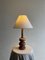 Mid-Century Swedish Turned Wood Table Lamp, 1950s, Image 2