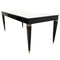 Vintage Italian Lacquered Beech Dining Table with Taupe Glass Top by Paolo Buffa, 1950s 1