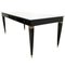 Vintage Italian Lacquered Beech Dining Table with Taupe Glass Top by Paolo Buffa, 1950s, Image 1