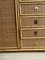 Italian Cane Wardrobe with Drawers and Mirror from Dal Vera, 1960s 4