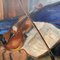 Still Life with Violin, 1954, Oil on Canvas, Framed 6