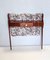 Vintage Italian Console Table in Ebonized Beech and Rose-Patterned Fabric, 1950s, Image 4