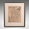 Antike englische Lithografie-Karte 1