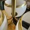 Vintage Space Age Gilded Metal and White Plastic Chandelier by Stilux Milano, 1960s 8
