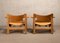 Spanish Chair Set in Naturel Leather and Oak by Børge Mogensen for Fredericia, 1995, Set of 2 7