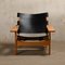 Hunter Chair in Oak and Black Leather by Kurt Østervig for K.P. Jørgensens Furniture Factory, 1980s 2
