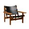 Hunter Chair in Oak and Black Leather by Kurt Østervig for K.P. Jørgensens Furniture Factory, 1980s 1