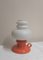 Lampe de Bureau Vintage en Céramique Orange avec Paravent en Verre Blanc Opac de Wächtersbach, Allemagne, 1970s 2