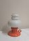 Vintage German Table Lamp in Orange Ceramic with Opac White Glass Screen from Wächtersbach, 1970s 2