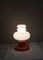 Lampe de Bureau Vintage en Céramique Orange avec Paravent en Verre Blanc Opac de Wächtersbach, Allemagne, 1970s 1