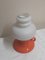 Lampe de Bureau Vintage en Céramique Orange avec Paravent en Verre Blanc Opac de Wächtersbach, Allemagne, 1970s 4