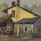 Italian Artist, Popular Scene, Oil on Board, 1970, Framed 13