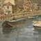 Italian Artist, Landscape View of River with Boats, 1960, Mixed Media on Masonite, Image 9