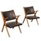 Fauteuils Vintage en Similicuir, Italie, 1950s, Set de 2 1