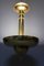 Art Deco Brass Inverted Dome Six-Light Pendant Lamp, Germany, 1930s 12