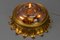 Gilt Metal and Clear Glass Sunburst Shaped Flush Mount or Wall Light, 1950s 11