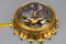 Gilt Metal and Clear Glass Sunburst Shaped Flush Mount or Wall Light, 1950s, Image 19