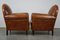 Art Deco Sheep Leather Armchairs, Set of 2 3