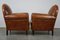 Art Deco Sheep Leather Armchairs, Set of 2, Image 3