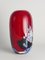 Vase Art Glass Rouge Cerise attribué à Mikael Axenbrant, Suède, 1990s 10