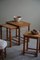 Tavolini ad incastro Mid-Century in quercia, Danimarca, anni '60, set di 3, Immagine 2