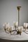 Swedish Mid-Century Modern 8-Arm Chandelier in Brass, Sweden, 1950s 18