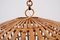 Round Bamboo and Wicker Hanging Light, 1960s 4