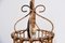 Lámpara colgante de bambú y mimbre, años 60, Imagen 3