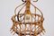 Lámpara colgante de bambú y mimbre, años 60, Imagen 2