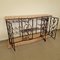 Vintage Wrought Iron Console Table with Wine Racks, Image 5