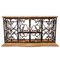 Vintage Wrought Iron Console Table with Wine Racks 1
