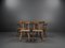 Brutalist 3KP Side Chairs in Oak, 1950s, Set of 4 8