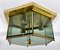Modernist Smoked Glass Brass Ceiling Lamp attributed to Luigi Colani for Jsb, 1970s 7