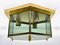 Modernist Smoked Glass Brass Ceiling Lamp attributed to Luigi Colani for Jsb, 1970s 2