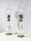 Electrified Oil Lamps, 1940s, Set of 2 4
