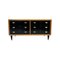 Italian Art Deco Maple, Brass and Black Lacquered Dresser by Paolo Buffa, 1940s 1