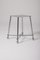 Vintage Silver Metal Stool 1