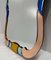 Italienischer Art Deco Spiegel aus farbigem Muranoglas, 1980er 7