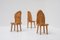 Geschnitzte Baumstammstühle aus Holz, Frankreich, 1980er, 3er Set 4