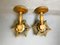 Mid-Century Portuguese Wood and Straw Wall Sconces, 1970s, Set of 2, Image 4