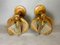Mid-Century Portuguese Wood and Straw Wall Sconces, 1970s, Set of 2, Image 6