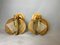 Mid-Century Portuguese Wood and Straw Wall Sconces, 1970s, Set of 2, Image 2