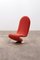 Verner Panton 1-2-3 Chair with High Backrest in Red-Orange by Verner Panton for Fritz Hansen, 1973, Image 6