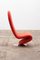 Verner Panton 1-2-3 Chair with High Backrest in Red-Orange by Verner Panton for Fritz Hansen, 1973 12